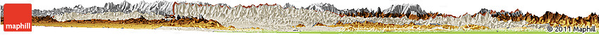 Shaded Relief Horizon Map of F.A.T.A., physical outside