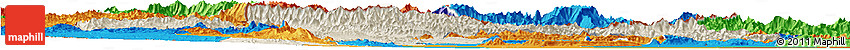 Shaded Relief Horizon Map of F.A.T.A., political outside