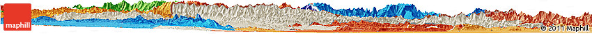Shaded Relief Horizon Map of F.A.T.A., political shades outside