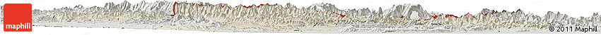 Shaded Relief Horizon Map of F.A.T.A., semi-desaturated