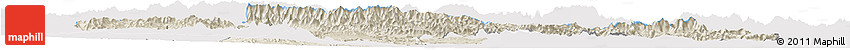 Shaded Relief Horizon Map of F.A.T.A., single color outside