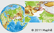 Physical Location Map of Khyber, highlighted country, highlighted parent region, within the entire country