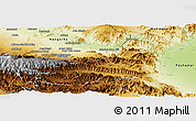 Physical Panoramic Map of Khyber