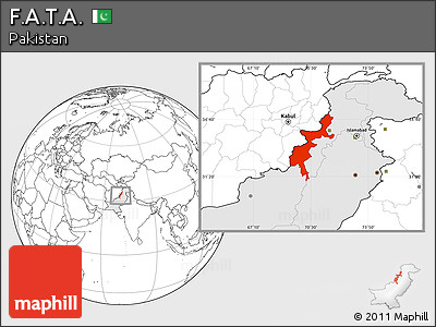Blank Location Map of F.A.T.A., highlighted country