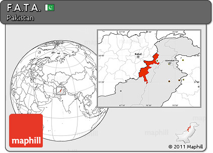 Blank Location Map of F.A.T.A., highlighted country