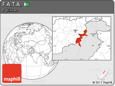 Blank Location Map of F.A.T.A., highlighted country