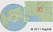 Savanna Style Location Map of F.A.T.A., within the entire country, hill shading