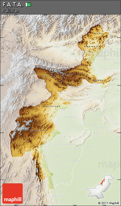 Physical Map of F.A.T.A., lighten