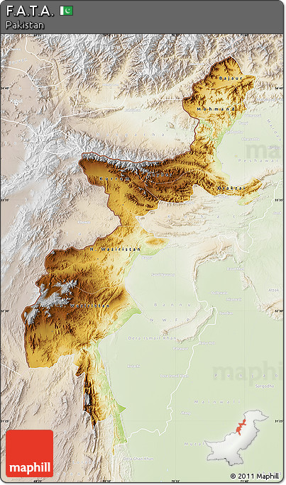 Physical Map of F.A.T.A., lighten