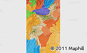 Satellite Map of F.A.T.A., political shades outside