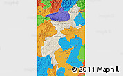 Shaded Relief Map of F.A.T.A., political outside