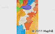 Shaded Relief Map of F.A.T.A., political shades outside