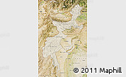 Shaded Relief Map of F.A.T.A., satellite outside