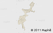 Shaded Relief Map of F.A.T.A., single color outside
