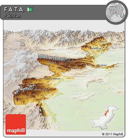 Physical Panoramic Map of F.A.T.A., lighten