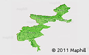 Political Shades Panoramic Map of F.A.T.A., cropped outside