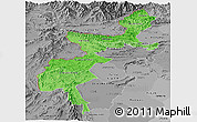 Political Shades Panoramic Map of F.A.T.A., desaturated