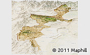 Satellite Panoramic Map of F.A.T.A., lighten