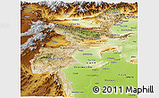 Satellite Panoramic Map of F.A.T.A., physical outside