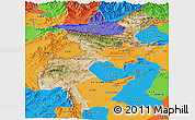 Satellite Panoramic Map of F.A.T.A., political outside