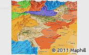 Satellite Panoramic Map of F.A.T.A., political shades outside