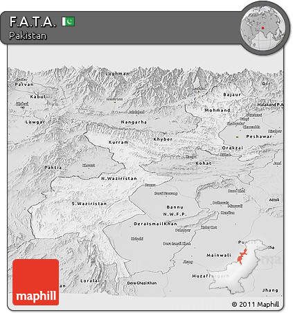 Silver Style Panoramic Map of F.A.T.A.