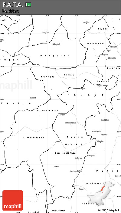 Blank Simple Map of F.A.T.A.