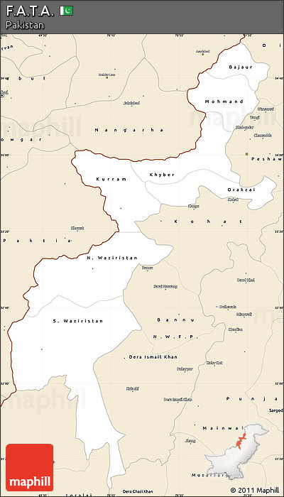 Classic Style Simple Map of F.A.T.A.
