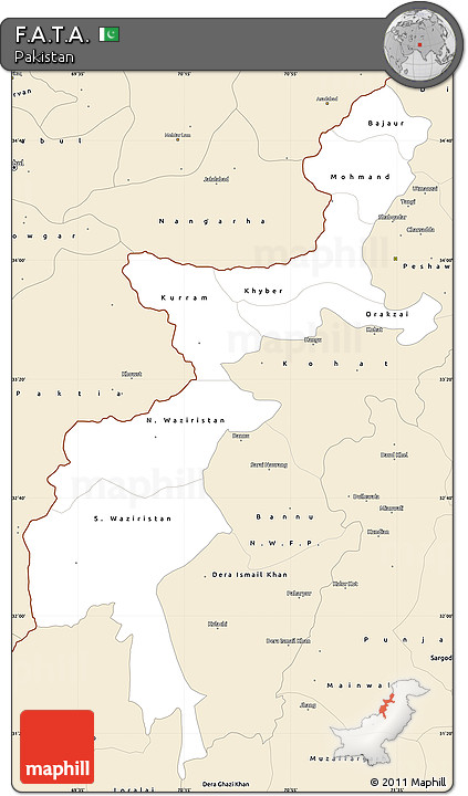 Classic Style Simple Map of F.A.T.A.