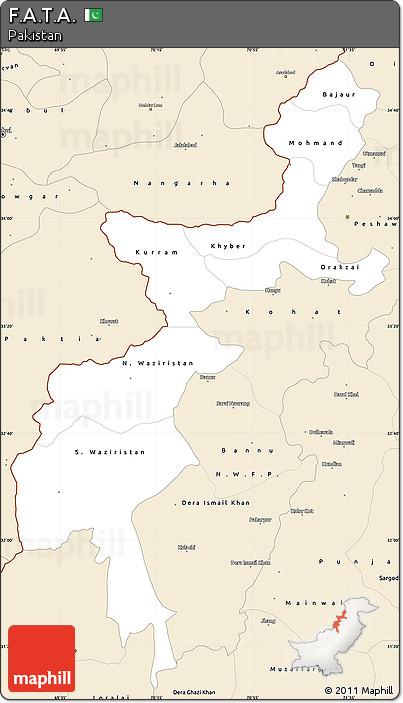 Classic Style Simple Map of F.A.T.A.
