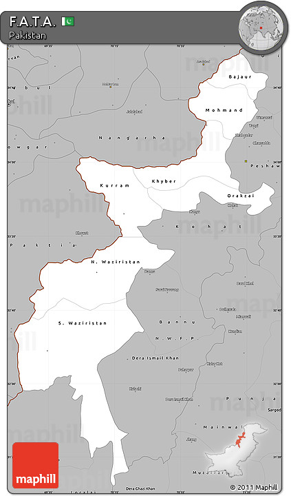 Gray Simple Map of F.A.T.A.