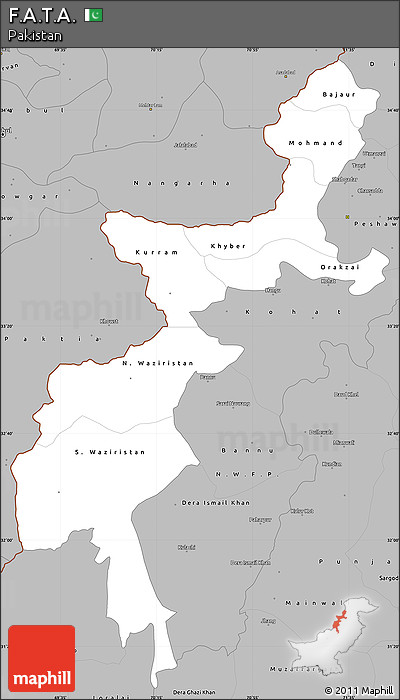 Gray Simple Map of F.A.T.A.