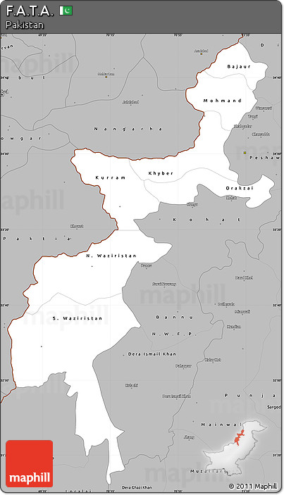 Gray Simple Map of F.A.T.A.