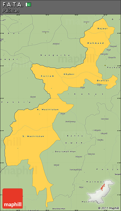 Savanna Style Simple Map of F.A.T.A.