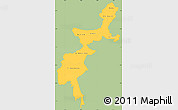 Savanna Style Simple Map of F.A.T.A., single color outside