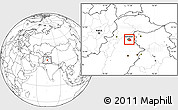Blank Location Map of Islamabad