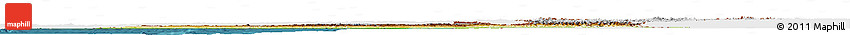 Physical Horizon Map of Pakistan, single color outside, satellite sea