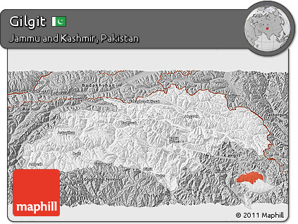 Gray 3D Map of Gilgit