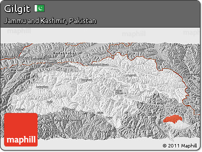 Gray 3D Map of Gilgit