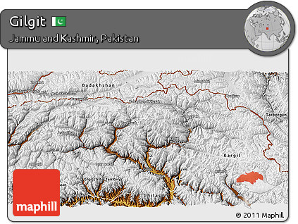 Physical 3D Map of Gilgit