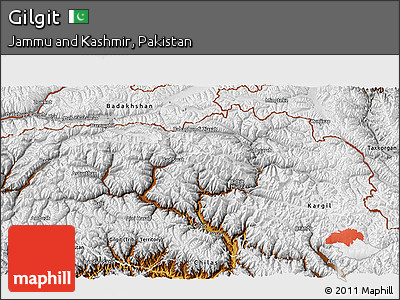 Physical 3D Map of Gilgit