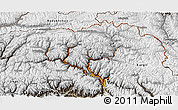Physical 3D Map of Gilgit, semi-desaturated
