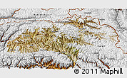 Satellite 3D Map of Gilgit, physical outside