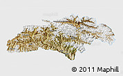 Satellite 3D Map of Gilgit, single color outside