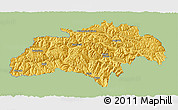 Savanna Style 3D Map of Gilgit, single color outside