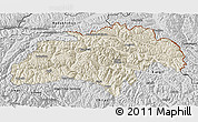 Shaded Relief 3D Map of Gilgit, desaturated