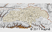 Shaded Relief 3D Map of Gilgit, physical outside