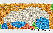 Shaded Relief 3D Map of Gilgit, political outside