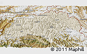 Shaded Relief 3D Map of Gilgit, satellite outside