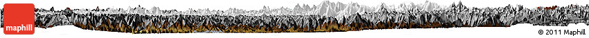 Physical Horizon Map of Gilgit, darken